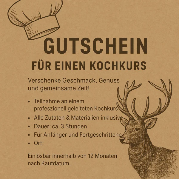 Kochkurs-Gutschein