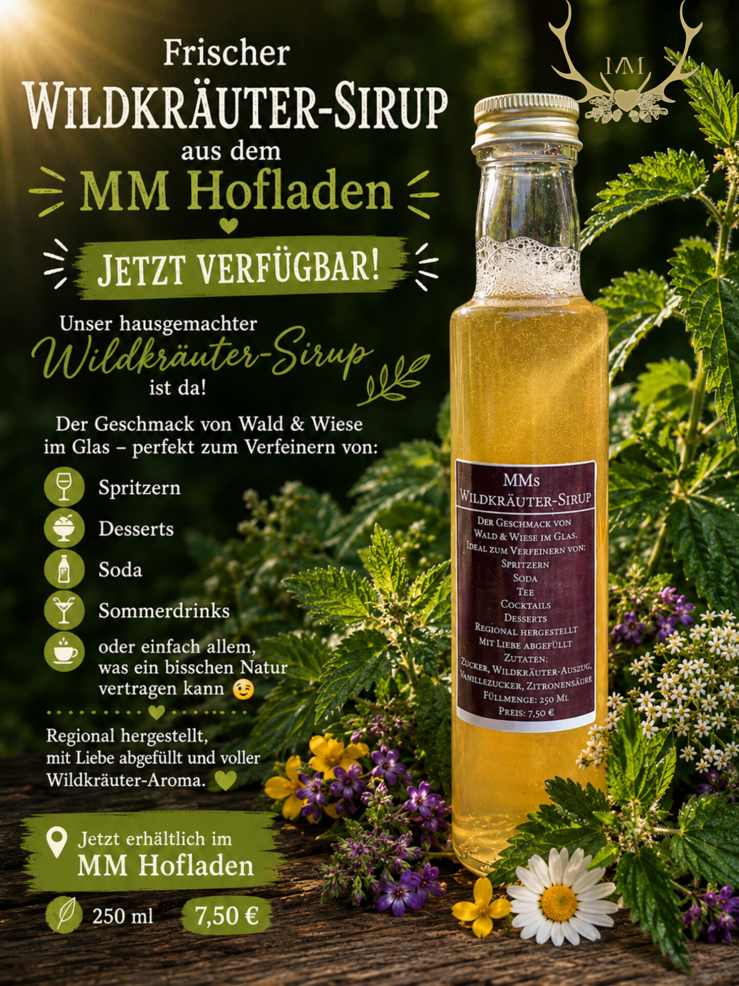 Wildkräuter Sirup. MM Hofladen